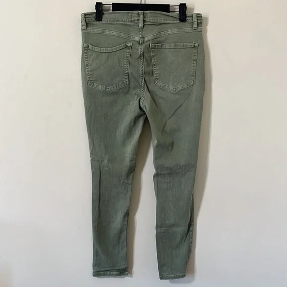 Free People Moss High Rise Distressed Busted Knee Skinny Jeans Size 31 - Picture 7 of 12